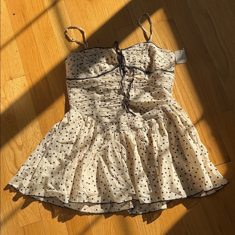 Free People Polka Dot Ruffle Dress